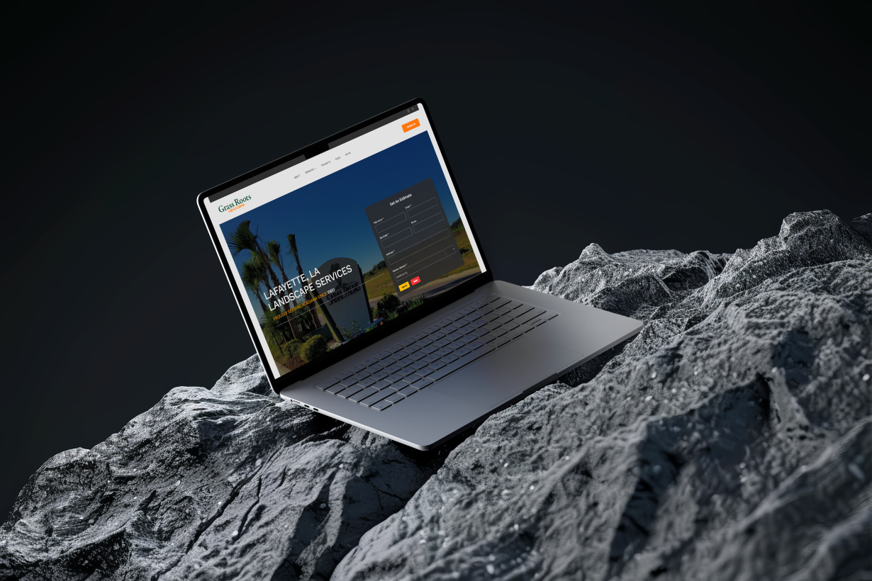 Grassroots Website on laptop