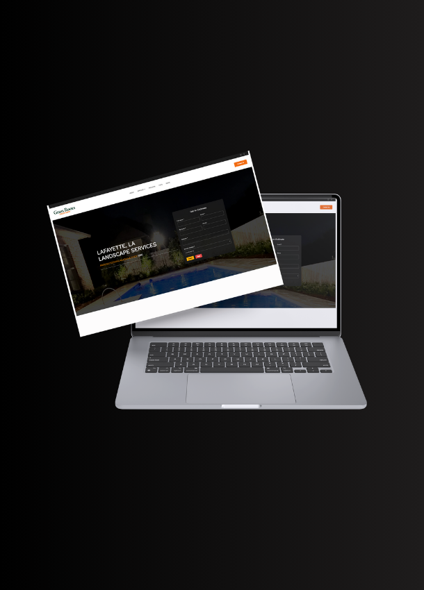 laptop with website on the screen